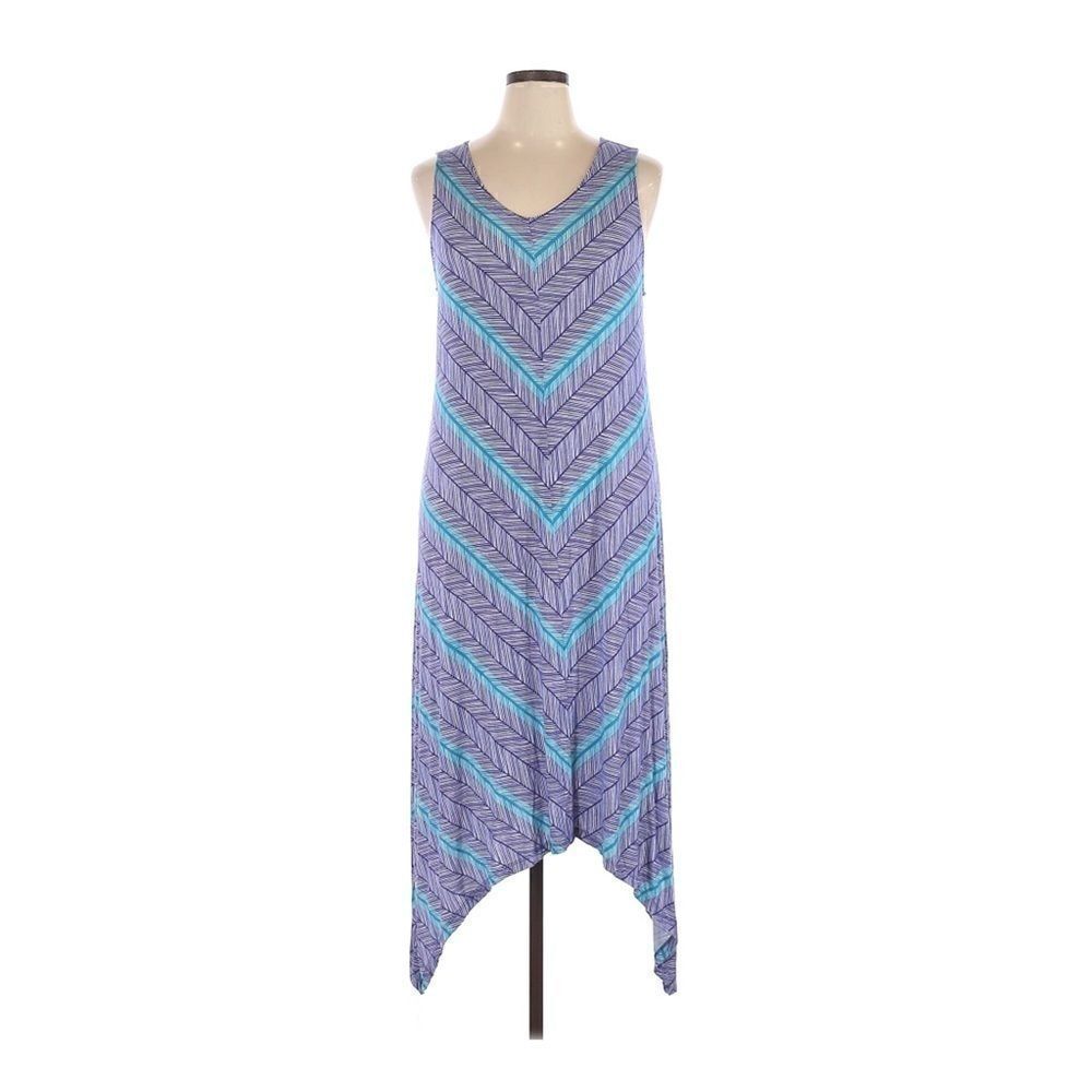 Sleeveless Sundress- Large- rayon/spandex blu